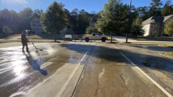 parking lot pressure washing